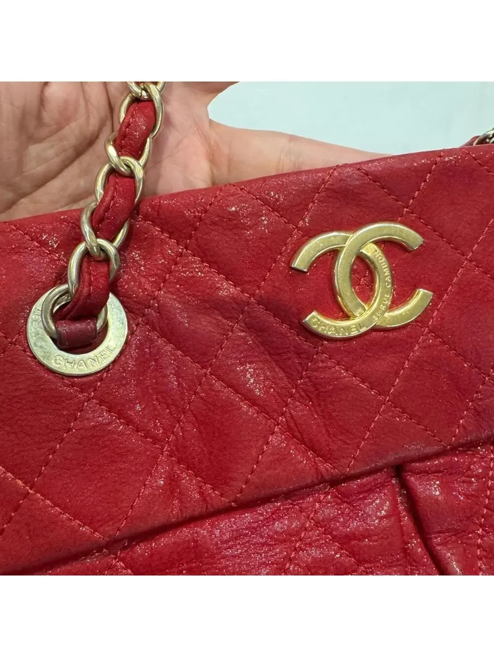 Authentic Chanel Matelasse shoulder bag
